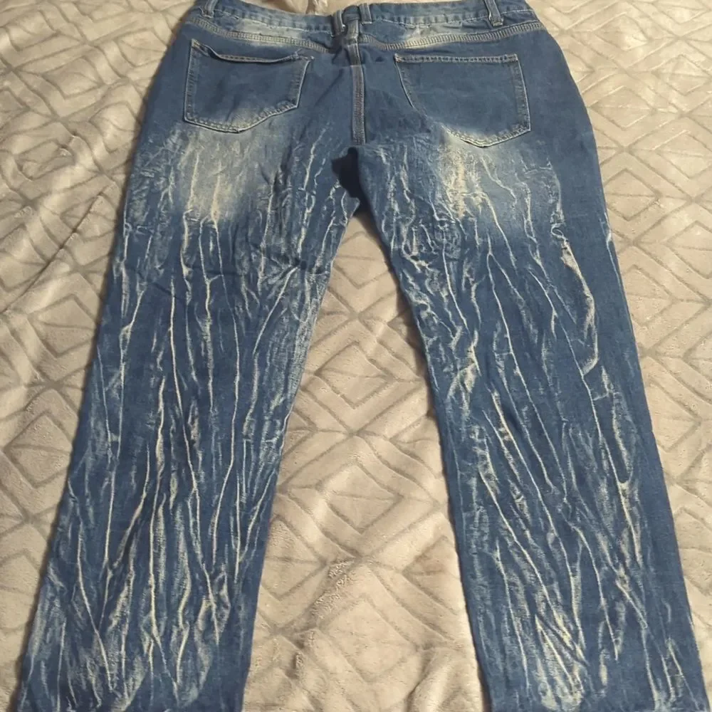 super baggy unisex destroyed jeans‎